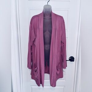 State of Day Knit Open Front Lounge Cardigan Lilac Size S NWT